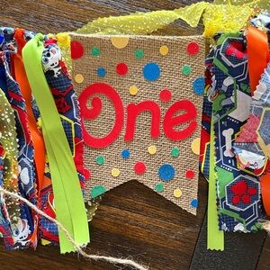 Lilla P Vibrant First Birthday Banner